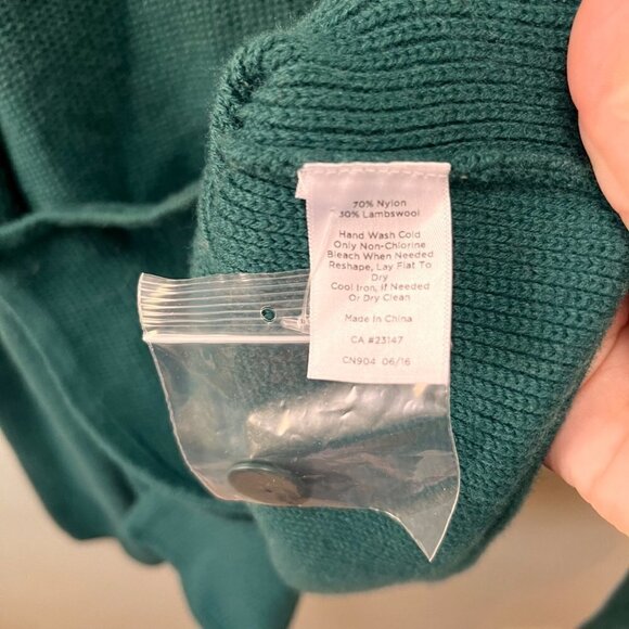 NEW Talbots Double Button‎ Cardigan Lambswool Blend Sweater- Size S - Picture 3 of 5